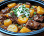 Cozy Crockpot Loaded Steak and Potato Bake Recipe